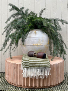 Ribbed Wooden Coffee Table