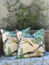 Load image into Gallery viewer, Mulberry Emerald Flying Ducks Cushion
