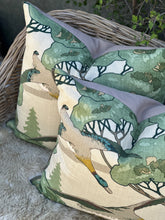 Load image into Gallery viewer, Mulberry Emerald Flying Ducks Cushion
