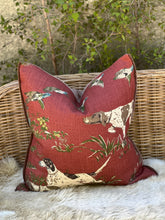 Load image into Gallery viewer, Schumacher Pointer Hounds Burgundy Cushion
