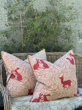 Load image into Gallery viewer, William Morris Woodland Animals Embroidery Cushion
