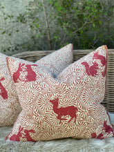 Load image into Gallery viewer, William Morris Woodland Animals Embroidery Cushion

