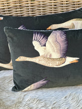 Load image into Gallery viewer, Sanderson Elysian Geese Velvet Cushion
