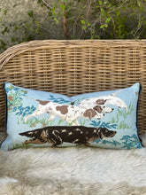 Load image into Gallery viewer, Schumacher Pointer Hounds Sky Cushion - Blue Velvet
