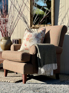 Tweed Mulberry Wood Armchair