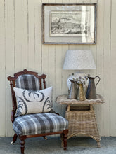Load image into Gallery viewer, Charcoal Check Occasional Chair
