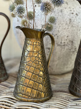 Load image into Gallery viewer, Vintage Brass Crocodile Jug by Joesph Sankey &amp; Son c.1900 - Small
