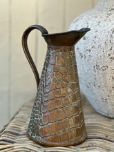 Load image into Gallery viewer, Vintage Copper Crocodile Jug by Joesph Sankey &amp; Son c.1900 - Medium
