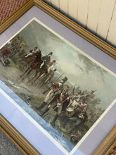 Load image into Gallery viewer, 'Wellington At Waterloo' Vintage Framed Print

