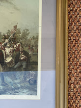 Load image into Gallery viewer, 'Wellington At Waterloo' Vintage Framed Print
