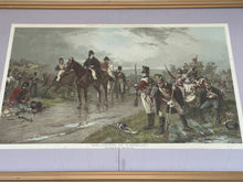 Load image into Gallery viewer, 'Wellington At Waterloo' Vintage Framed Print
