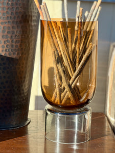 Amber Glass Vase