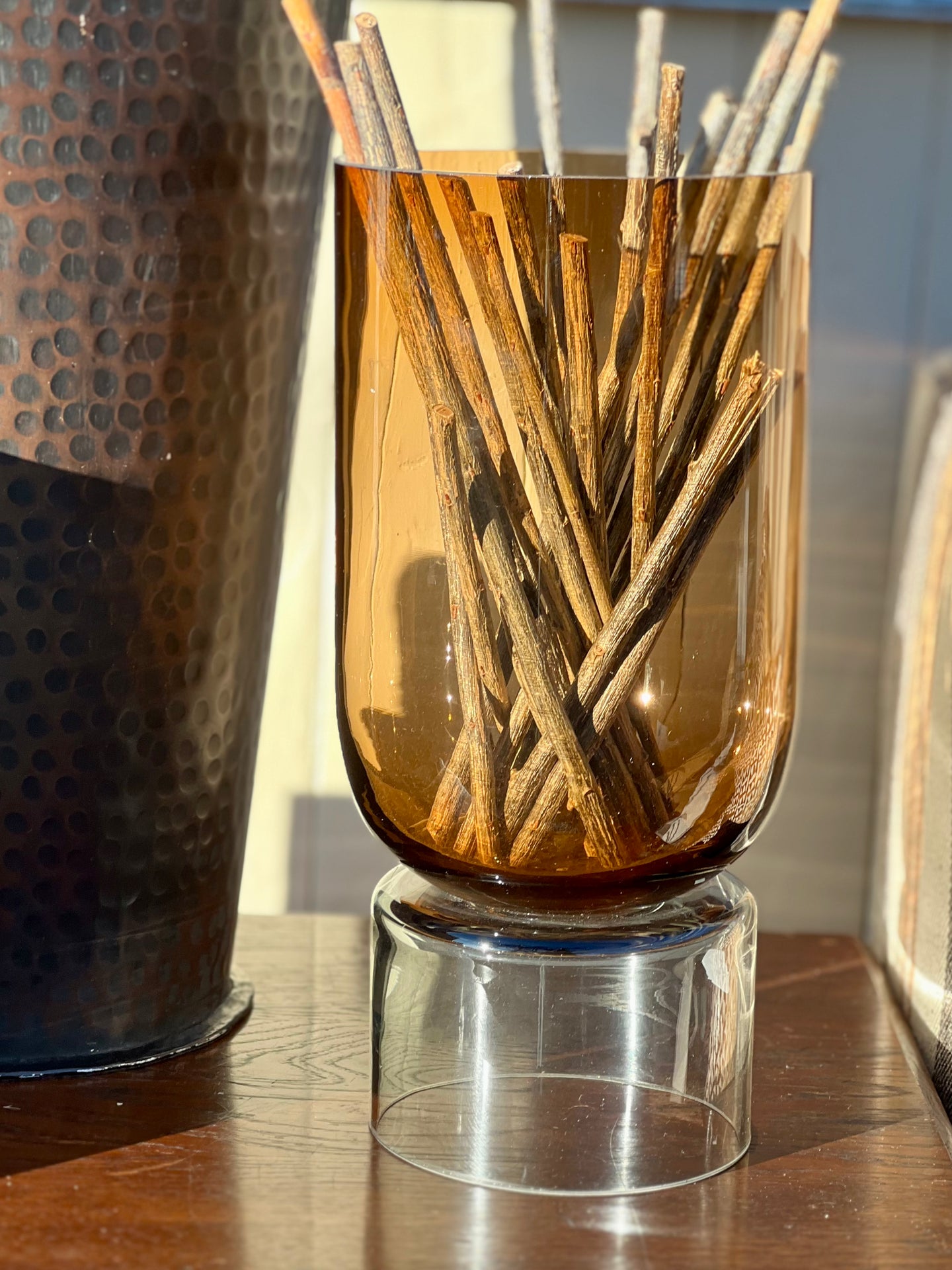 Amber Glass Vase