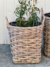 Load image into Gallery viewer, Small Lined Cane Planter Basket
