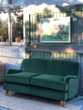 Load image into Gallery viewer, Luxe Green Velvet Sofa
