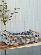 Load image into Gallery viewer, Small Wooden Handle Cane Tray
