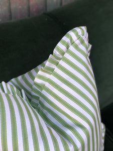 Sanderson Pinetum Stripe Ruffle Cushion
