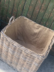 Large Square Lined Basket