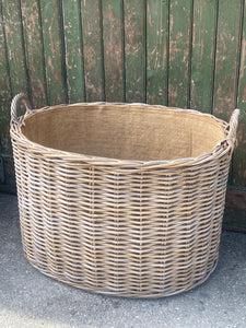 Large Oval Lined Basket