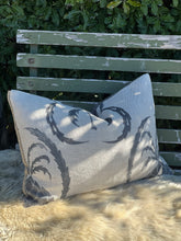 Load image into Gallery viewer, Nine Muses Charcoal Palm Cushion

