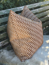 Load image into Gallery viewer, Rust Geometric Velvet Cushion

