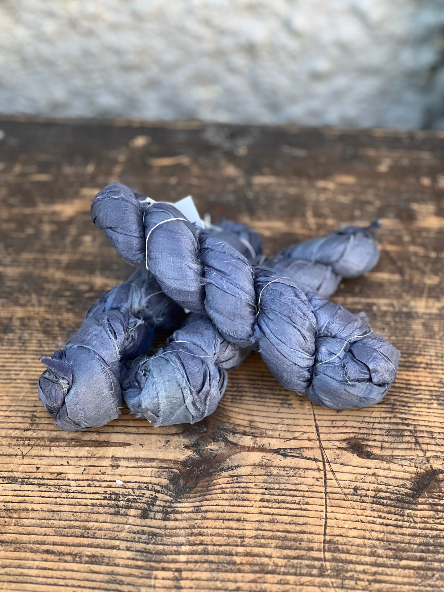 Indigo Silk Sari Ribbon