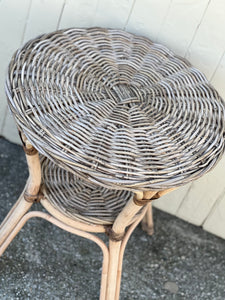 Round Sienna Cane Side Table