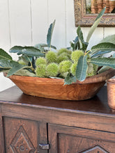 Load image into Gallery viewer, Vintage Hand Carved Wooden Dough Bowl
