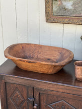 Load image into Gallery viewer, Vintage Hand Carved Wooden Dough Bowl
