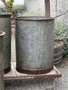 Large Zinc Drum Planter