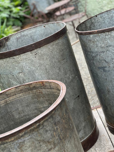 Large Zinc Drum Planter