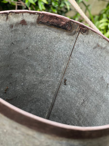 Large Zinc Drum Planter