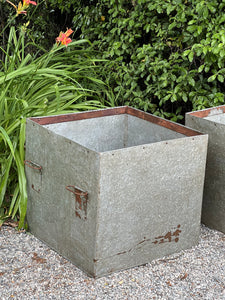 Large Iron Square Planter