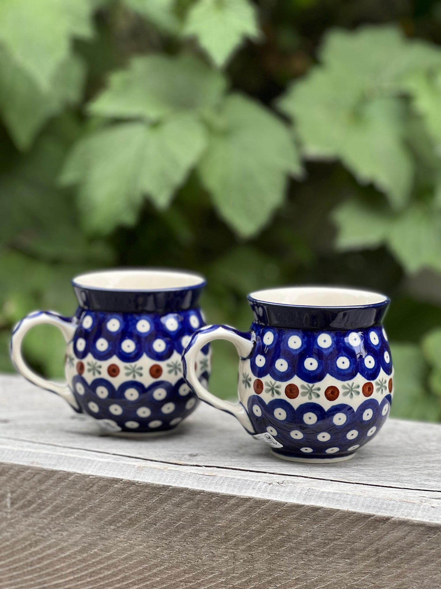 Large Polishware Round Mug 'Butterflies'