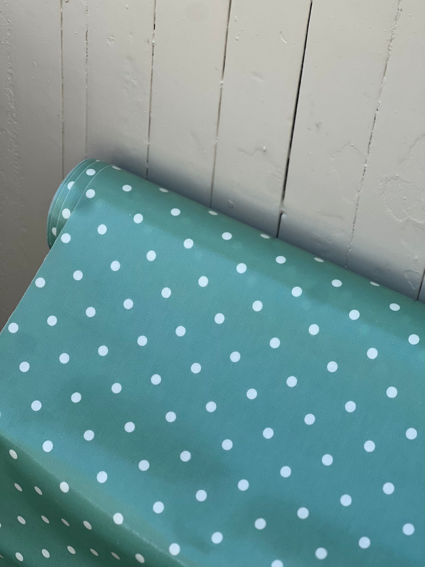 Jade Dotty Oilcloth