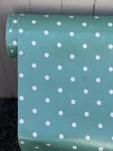 Jade Dotty Oilcloth