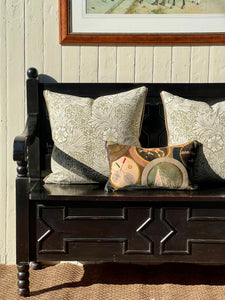 Antique Dark Wooden Settle