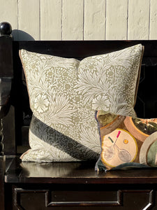 William Morris Marigold Olive Cushion