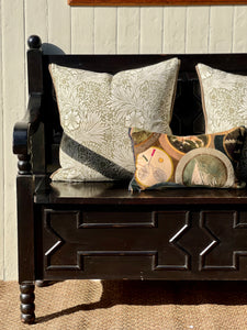Antique Dark Wooden Settle