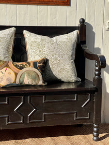 Antique Dark Wooden Settle