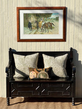 Load image into Gallery viewer, Antique Dark Wooden Settle
