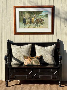 Antique Dark Wooden Settle