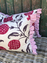 Load image into Gallery viewer, Sanderson Anaar Pomegranates Ruffle Cushion
