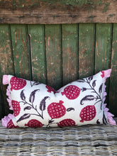 Load image into Gallery viewer, Sanderson Anaar Pomegranates Ruffle Cushion
