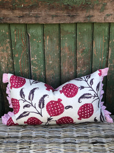 Sanderson Anaar Pomegranates Ruffle Cushion