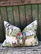 Load image into Gallery viewer, Hunting Horses &amp; Velvet Cushion
