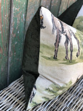 Load image into Gallery viewer, Hunting Horses &amp; Velvet Cushion
