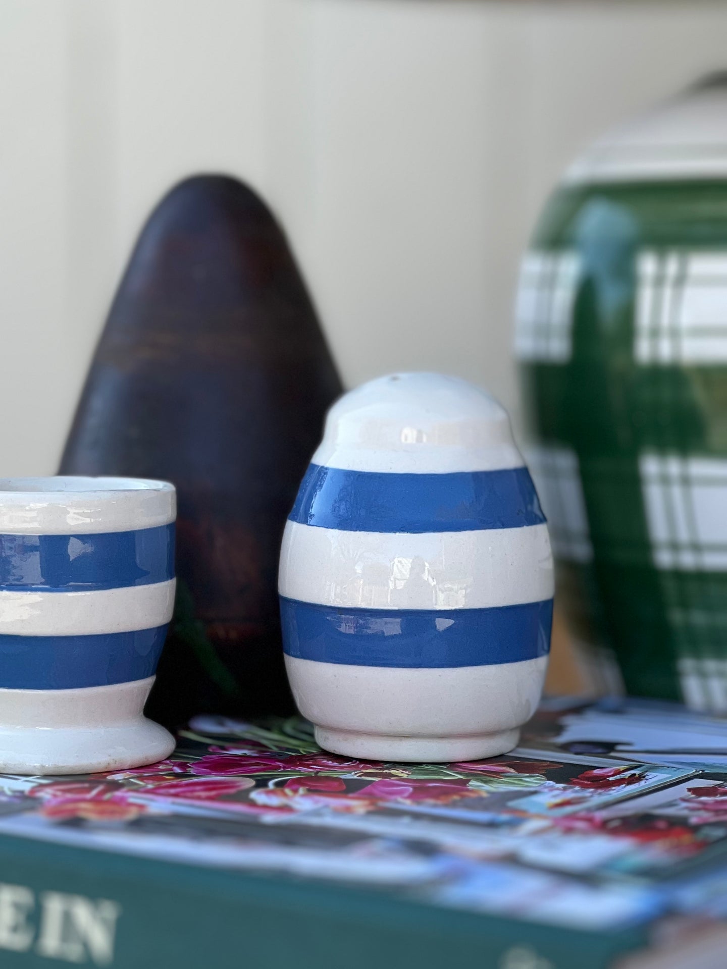 Staffordshire Cornishware Pepper Shaker