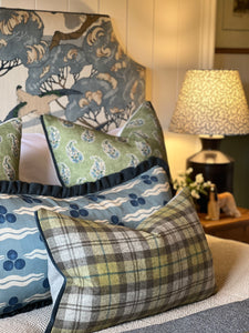 Sanderson Fenton Caraway Wool Check Cushion