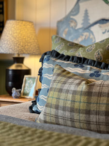 Sanderson Fenton Caraway Wool Check Cushion
